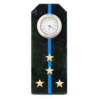 Часы настольные из камня ПОГОН КАПИТАН АВИАЦИИ ВМФ AZY-3520