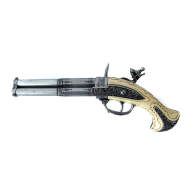 Пистолет кремневый трёхствольный, Франция 18 век DE-1309 - Пистолет кремневый трёхствольный, Франция 18 век DE-1309