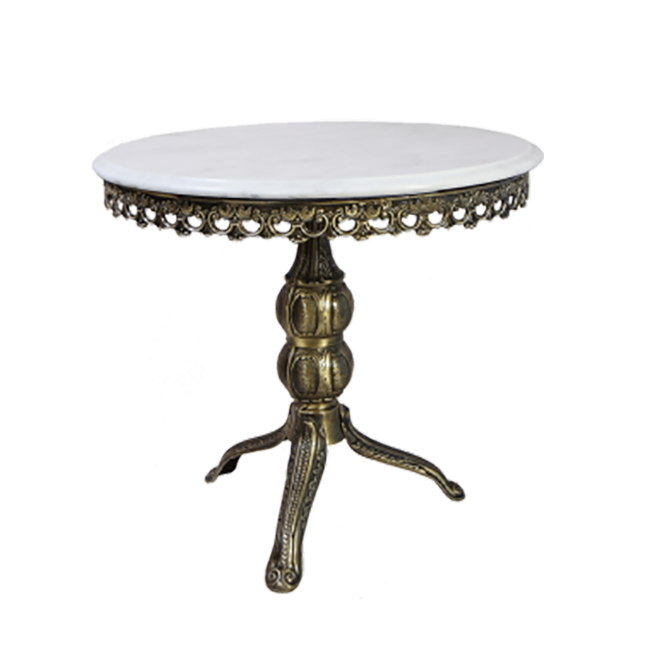 Стол бронзовый с мраморной столешницей РЕДОНДА BP-50204-A