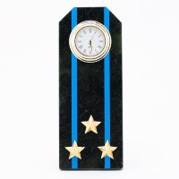 Часы настольные из камня ПОГОН ПОЛКОВНИК АВИАЦИИ ВМФ AZY-3523
