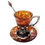 Кофейная чашка из янтаря ИМПЕРАТРИЦА AZJ-8302-L - Кофейная чашка из янтаря ИМПЕРАТРИЦА AZJ-8302-L