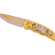 Складной нож подарочный ОХОТНИКИ НА ПРИВАЛЕ AZS029Г1М-64 - Складной нож подарочный ОХОТНИКИ НА ПРИВАЛЕ AZS029Г1М-64