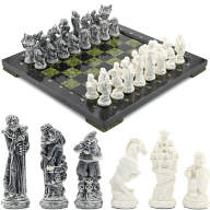 Шахматы подарочные из камня РУССКИЕ СКАЗКИ AZRK-1318973-1 - Шахматы подарочные из камня РУССКИЕ СКАЗКИ AZRK-1318973-1