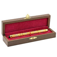 Подарочная шариковая ручка с тигровым глазом AZRK-3330233  - Подарочная шариковая ручка с тигровым глазом AZRK-3330233 