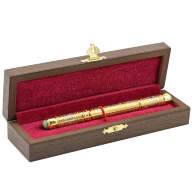 Подарочная шариковая ручка с хризопразом AZRK-3330230 - Подарочная шариковая ручка с хризопразом AZRK-3330230
