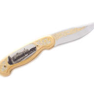 Складной нож подарочный СПАССКАЯ БАШНЯ, КРЕМЛЬ AZS029.2М-20 - Складной нож подарочный СПАССКАЯ БАШНЯ, КРЕМЛЬ AZS029.2М-20