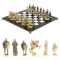 Шахматы подарочные БОГАТЫРИ с фигурами из бронзы AZY-127558