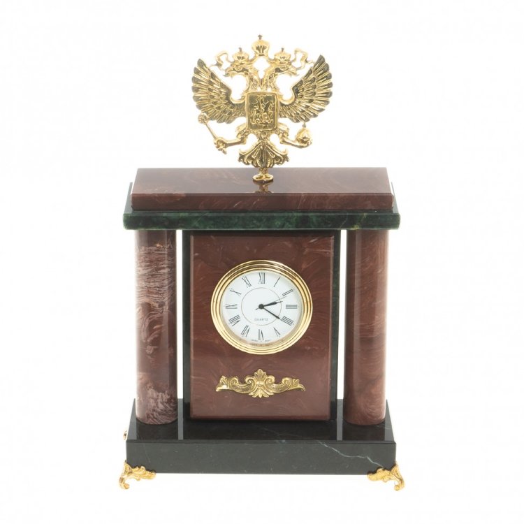 Часы из камня ГЕРБ РОССИИ AZY-122526
