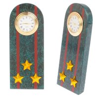 Часы настольные из камня ПОГОН ПОЛКОВНИК МВД AZY-3988