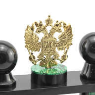 Часы каминные из малахита ГЕРБ РФ AZRK-3200547 - Часы каминные из малахита ГЕРБ РФ AZRK-3200547