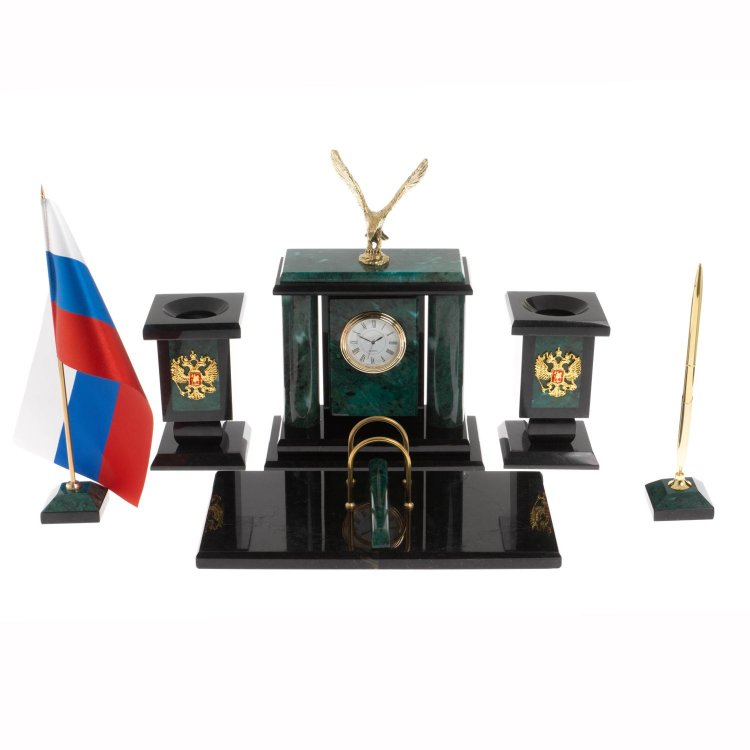 Письменный набор из змеевика ОРЕЛ 072129957