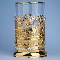 Подстаканник ВЕЧЕР В ДЕРЕВНЕ (Золочение, серебрение) 061.L69G