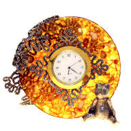 Часы из янтаря - ВОЛОГОДСКИЕ УЗОРЫ LP-chas-krz - Часы из янтаря - ВОЛОГОДСКИЕ УЗОРЫ LP-chas-krz