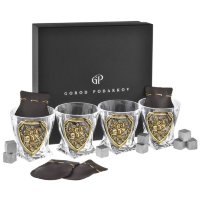 Набор из 4-х бокалов для виски ГЕОРГИЙ ПОБЕДОНОСЕЦ в подарочной коробке GP-13000680