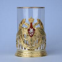 Подстаканник для чая МИНИСТЕРСТВО ОБОРОНЫ РФ (золочение) 061.L1153/34G 
