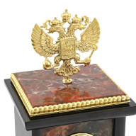 Часы настольные из яшмы ГЕРБ РФ AZRK-3301232n - Часы настольные из яшмы ГЕРБ РФ AZRK-3301232n