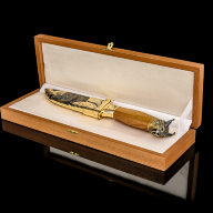 Нож подарочный украшенный ТАЙГА РЫСЬ AZRV68287 - Нож подарочный украшенный ТАЙГА РЫСЬ AZRV68287