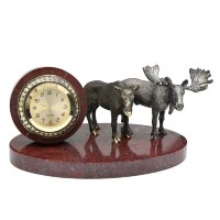 Часы настольные из яшмы ЛОСИ AZRK-3301298vl