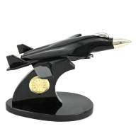 Сувенир из обсидиана САМОЛЁТ С ЧАСАМИ AZRK-1450-935 - Сувенир из обсидиана САМОЛЁТ С ЧАСАМИ AZRK-1450-935