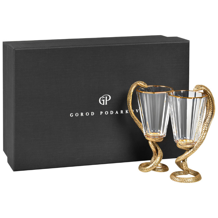 Набор лафитников для водки ЗМЕЯ (2 шт) в подарочной коробке GP-13000893