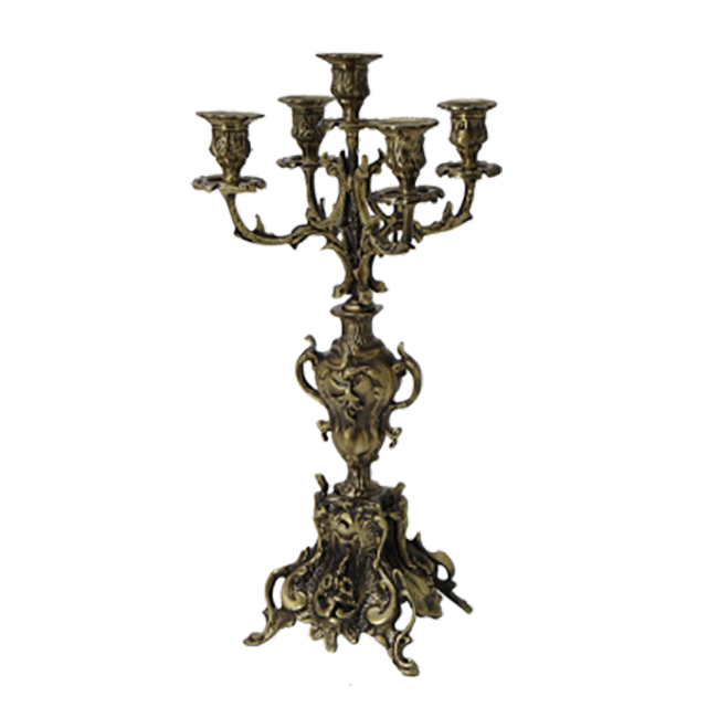 Канделябр на пять свечей из бронзы ПРИНЦИПАЛ BP-14035-A