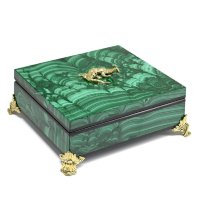 Шкатулка для драгоценностей из малахита ЯЩЕРКА 037rk.3200184-7