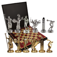 Шахматы подарочные ОЛИМПИЙСКИЕ ИГРЫ MP-S-7-36-RED - Шахматы подарочные ОЛИМПИЙСКИЕ ИГРЫ MP-S-7-36-RED