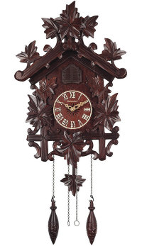 Часы настенные с кукушкой КЛЕНОВЫЙ ЛИСТ СQ-044