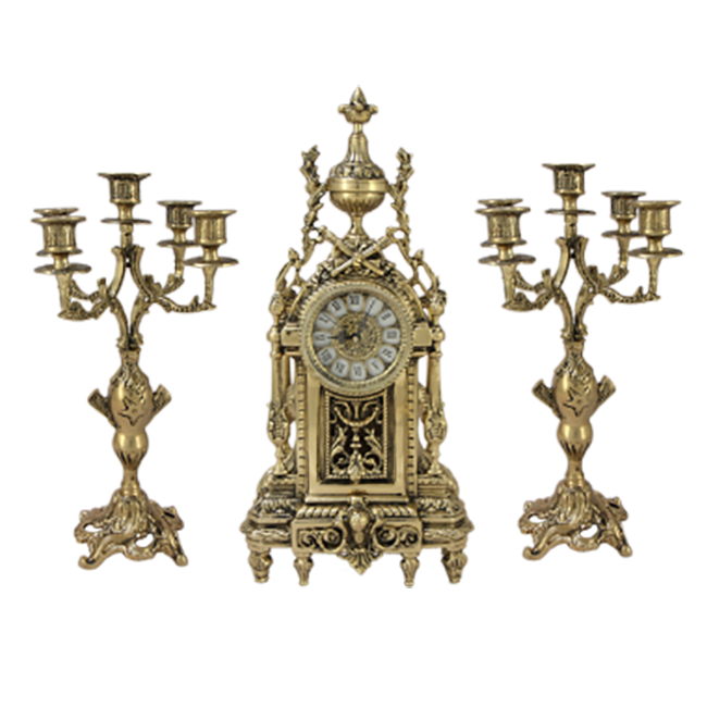 Часы каминные с канделябрами ДОН ЛУИ BP-2711928-D