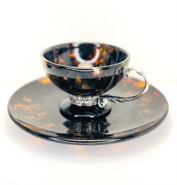 Чашка чайная из янтаря AZJ-3302/black