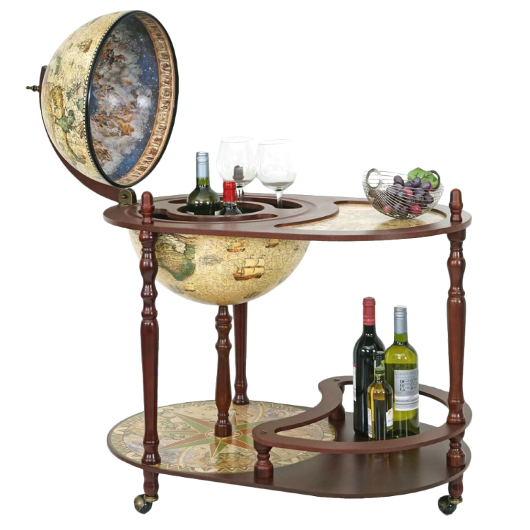 Глобус-бар напольный со столиком НОЧНОЕ НЕБО JF-CG-42004-NN