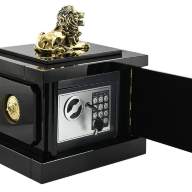 Часы-сейф из черного обсидиана-ЛЕВ AZRK-1450-443 - Часы-сейф из черного обсидиана-ЛЕВ AZRK-1450-443