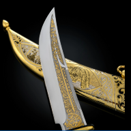 Нож подарочный украшенный в цельнометаллических ножнах ВОСТОЧНЫЙ AZRV68790 - Нож подарочный украшенный в цельнометаллических ножнах ВОСТОЧНЫЙ AZRV68790