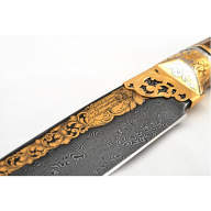 Нож украшенный АРТЫБАШ (дамасская сталь) RO-P215-15 - Нож украшенный АРТЫБАШ (дамасская сталь) RO-P215-15
