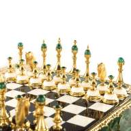 Шахматы эксклюзивные из малахита ВЕРСАЛЬ AZY-121086 - Шахматы эксклюзивные из малахита ВЕРСАЛЬ AZY-121086