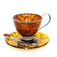 Чашка чайная из янтаря ВЕНЕЦИЯ AZJ-11504/L3 - Чашка чайная из янтаря ВЕНЕЦИЯ AZJ-11504/L3
