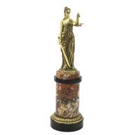 Статуэтка из бронзы ФЕМИДА на подставке из яшмы AZRK-1350-976 - Статуэтка из бронзы ФЕМИДА на подставке из яшмы AZRK-1350-976
