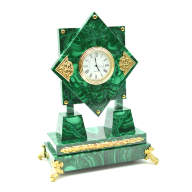 Часы каминные из малахита AZRK-3200538 - Часы каминные из малахита AZRK-3200538