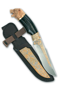 Нож подарочный украшенный МЕДВЕДЬ AZS-08454