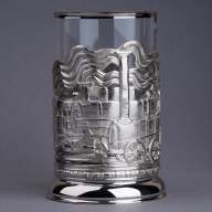 Подстаканник никелированный ПАРОВОЗЫ 061.L1068N - Подстаканник никелированный ПАРОВОЗЫ 061.L1068N
