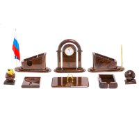 Письменный набор для руководителя из обсидиана ГРЕНАДА AZY-124722