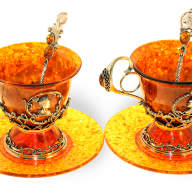 Чашка чайная из янтаря ПЕТР I LP-9302/L - Чашка чайная из янтаря ПЕТР I LP-9302/L