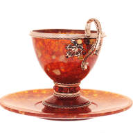 Чайная чашка из янтаря ВИНОГРАД LP-11503/ROE - Чайная чашка из янтаря ВИНОГРАД LP-11503/ROE