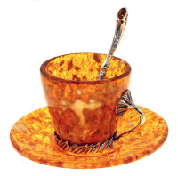 Чашка кофейная из янтаря ЛЕТО LP-3402