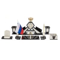 Письменный набор из мрамора ГЕРБ РФ 072126823