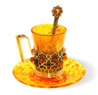 Кофейная чашка из янтаря ВИЗИРЬ LP-31003a