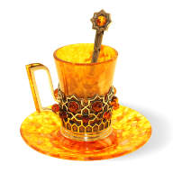 Кофейная чашка из янтаря ВИЗИРЬ LP-31003a - Кофейная чашка из янтаря ВИЗИРЬ LP-31003a