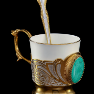 Чайная чашка с ложечкой МАЛАХИТ AZRV37868 - Чайная чашка с ложечкой МАЛАХИТ AZRV37868