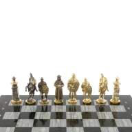 Шахматы подарочные из серого мрамора БОГАТЫРИ 072129646 - Шахматы подарочные из серого мрамора БОГАТЫРИ 072129646