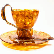 Чайная чашка из янтаря АРКАДА AZJ3802/L - Чайная чашка из янтаря АРКАДА AZJ3802/L
